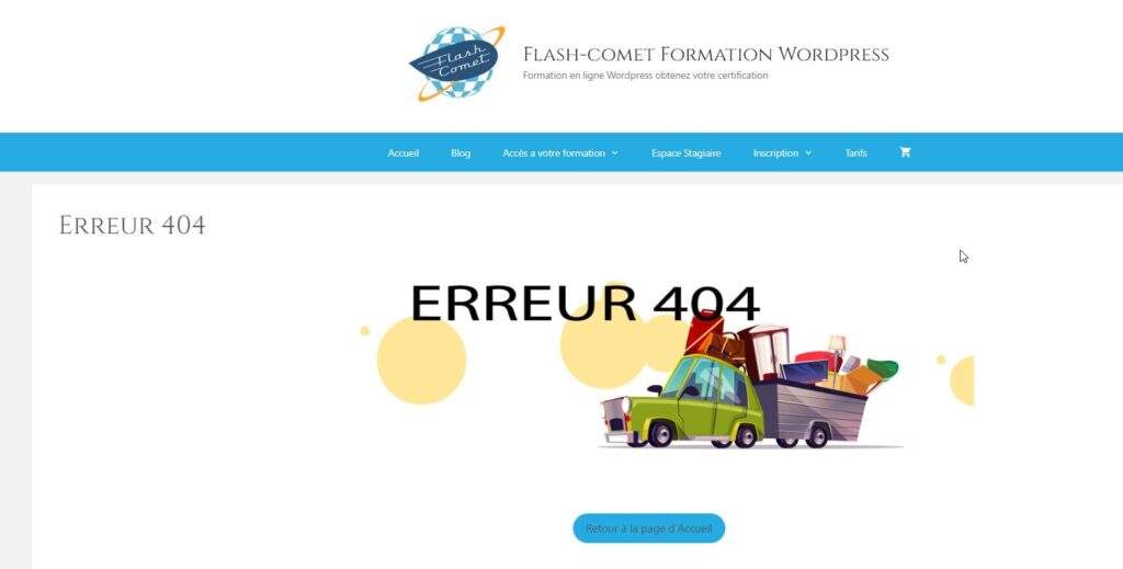 Page non trouvée - Flash-comet Formation WordPress