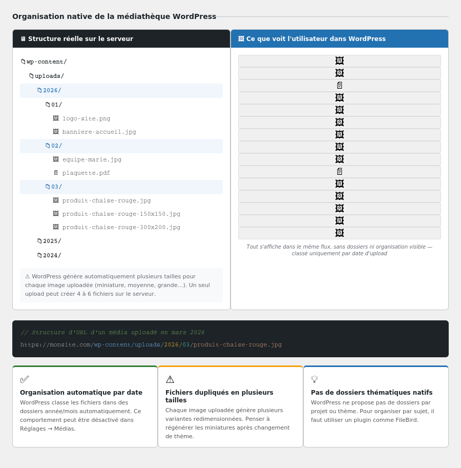 Structure serveur vs interface médiathèque