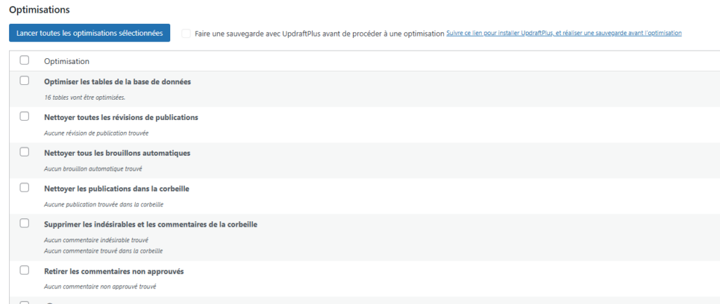 Résultat du nettoyage